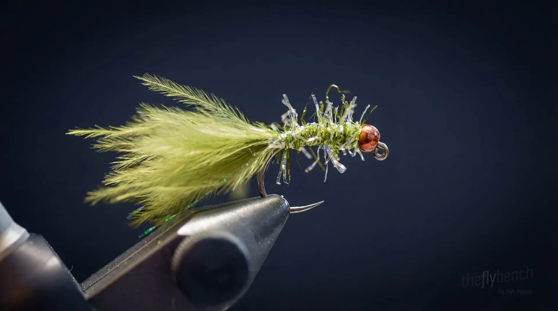 Brian's DLT Micro Leech fly pattern - imitates Leeches, Damselfly Nymphs, Freshwater Shrimp tied for Trout