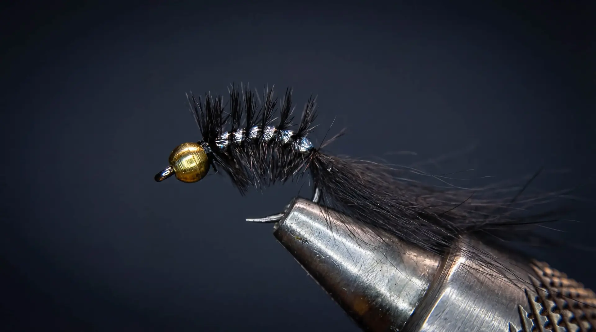 Rick's Mini Leech fly pattern - imitates Leeches tied for Trout