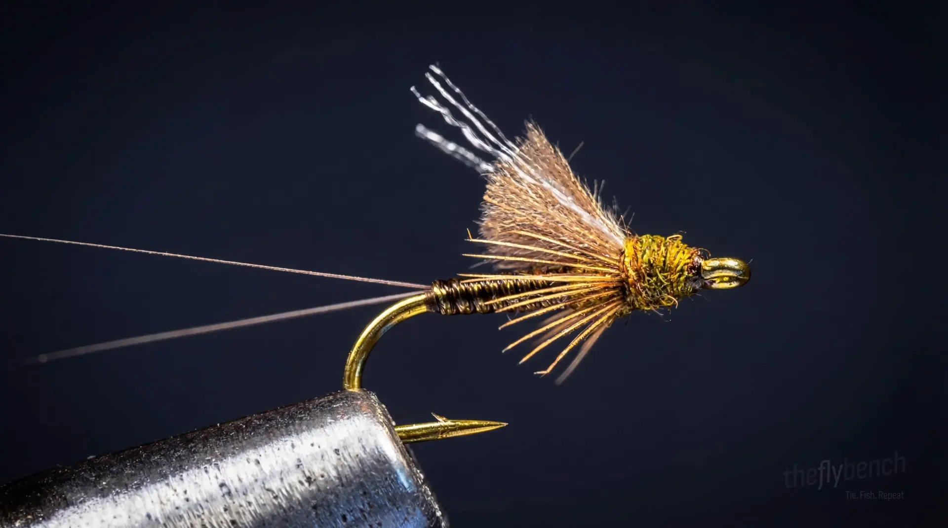 Juju Emerger fly pattern - imitates Mayflies, Emergers, Baetis, Pale Morning Dun tied for Trout