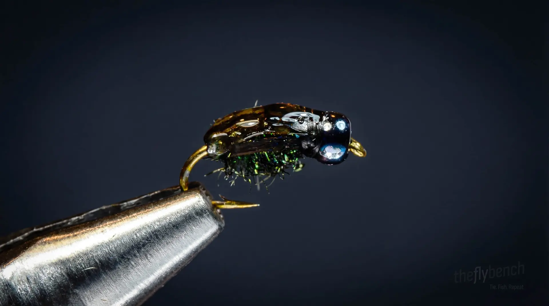 Tim's Water Boatman fly pattern - imitates Water Boatmen, Aquatic Insects tied for Trout