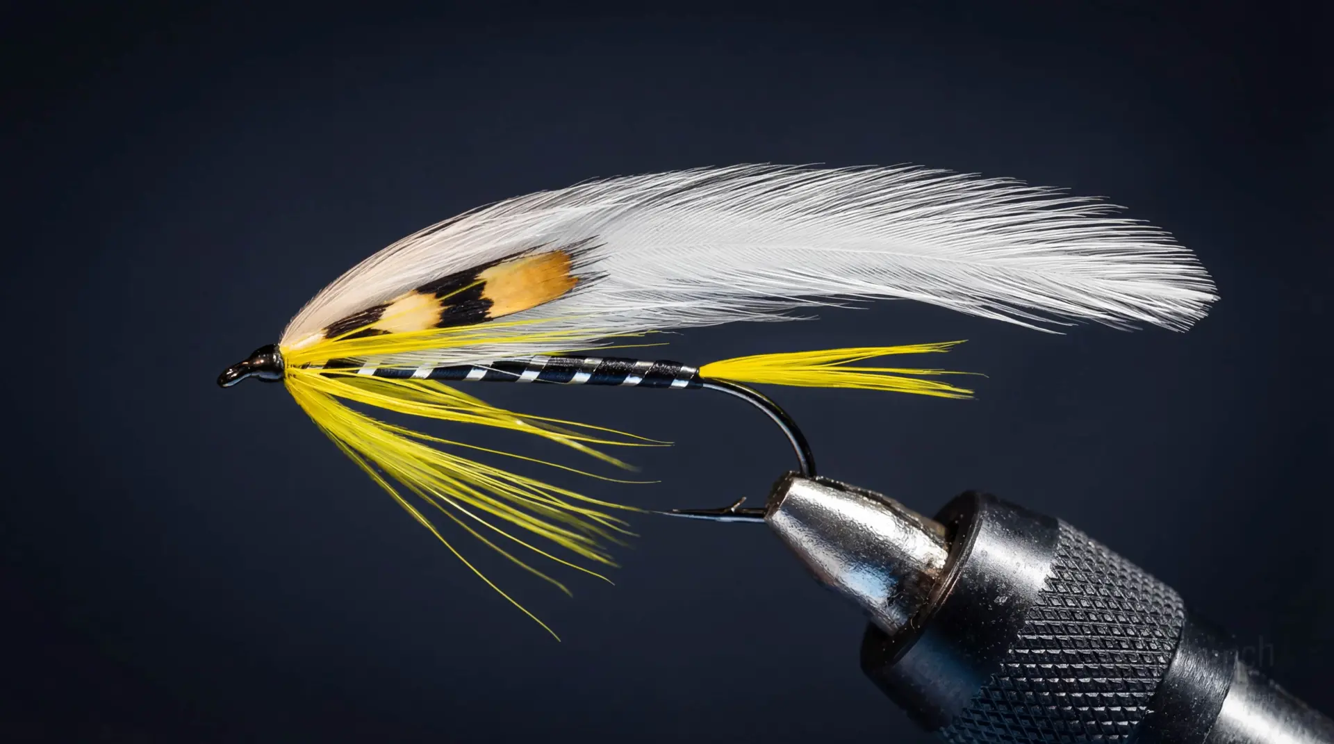 Black Ghost fly pattern - imitates Baitfish, Minnows tied for Trout, Landlocked Salmon