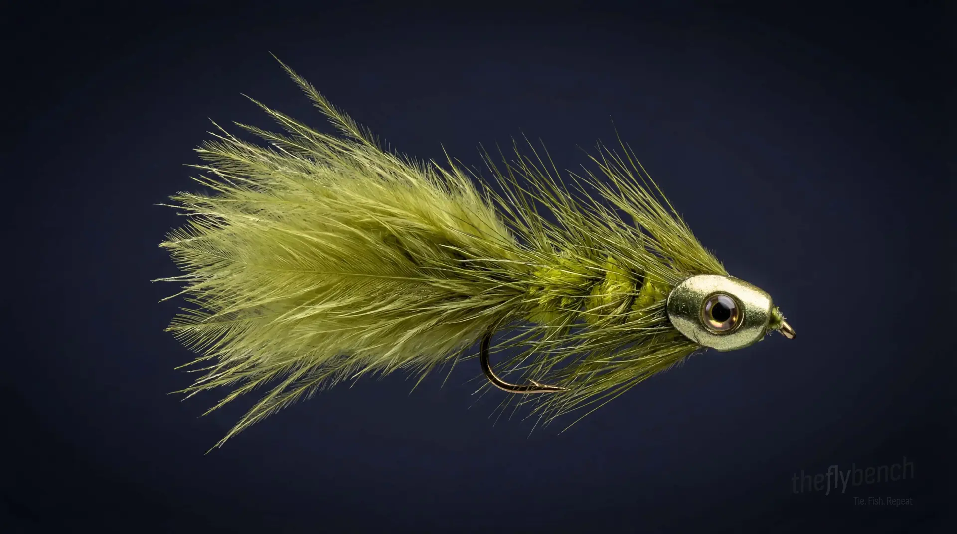 Fish Skull Super Bugger fly pattern - imitates Baitfish, Crayfish tied for Trout, Bass