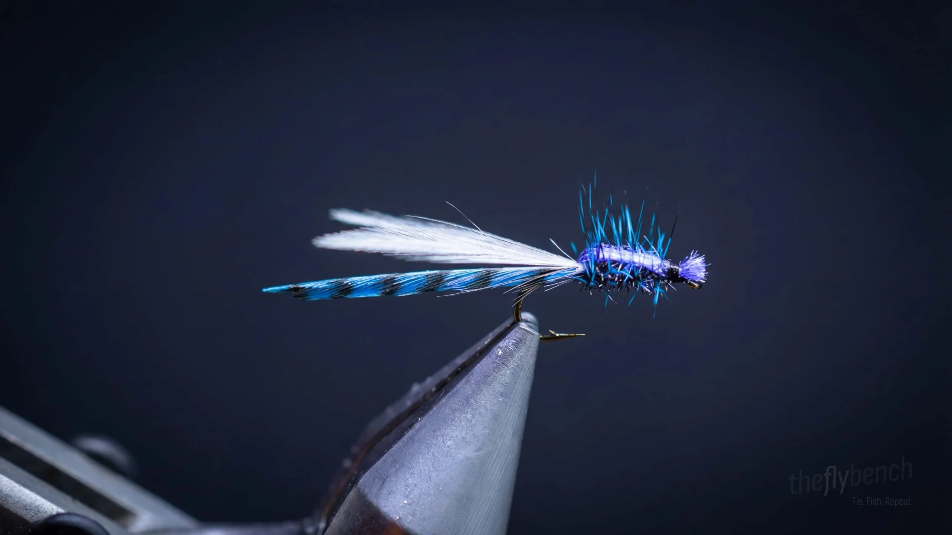 Adult Blue Damsel fly pattern - imitates Damselflies tied for Trout