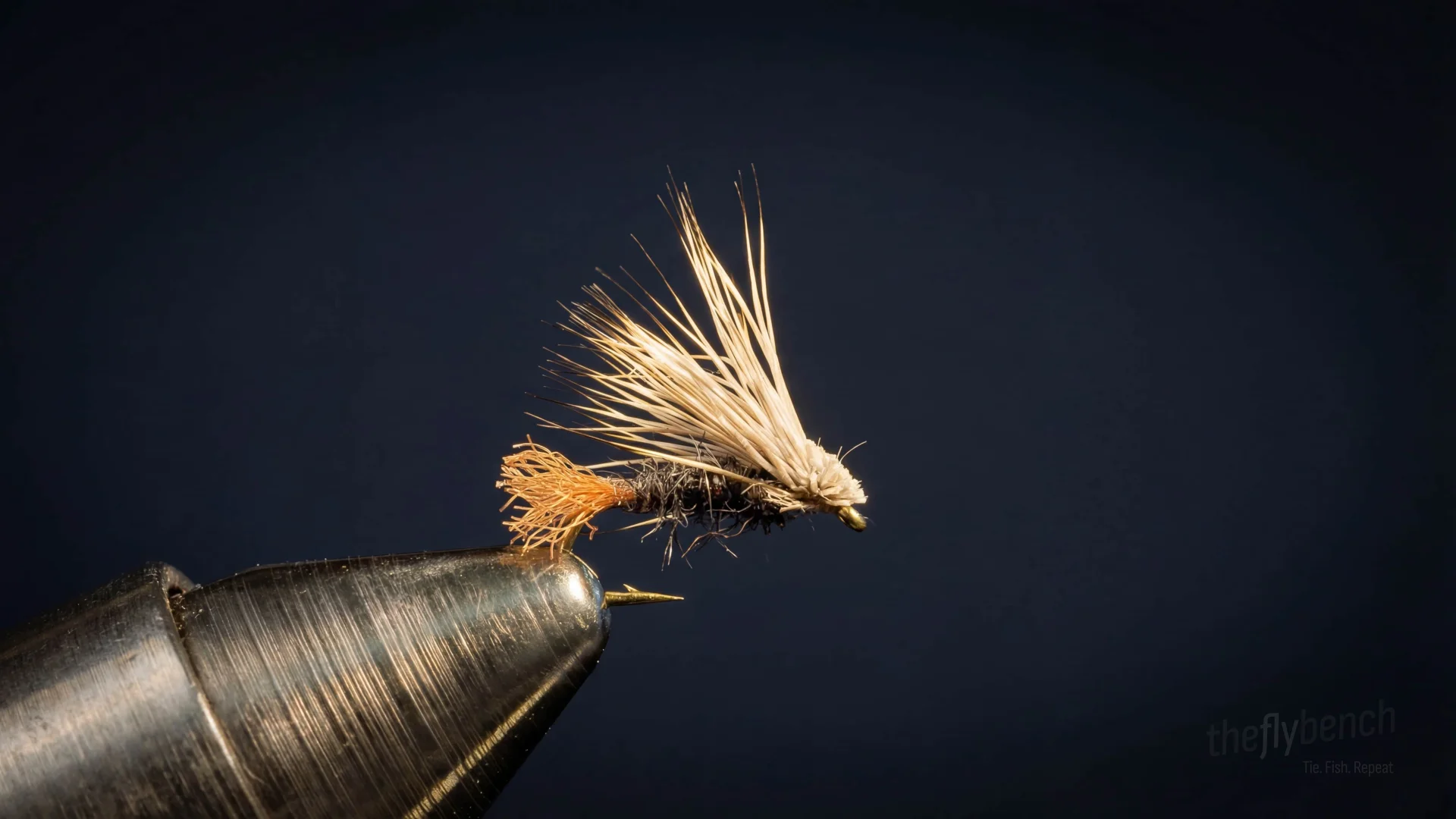 Black X Caddis fly pattern - imitates Caddis tied for Trout