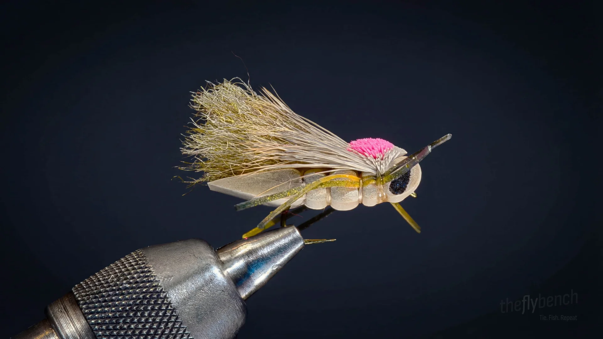 Boy Wonder Hopper fly pattern - imitates Grasshoppers tied for Trout