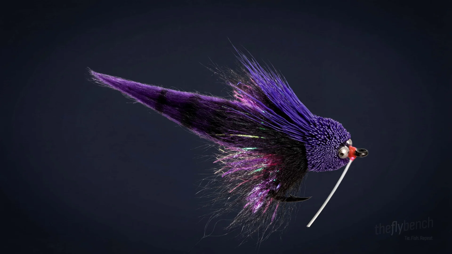 Deer Hair Megalolipop fly pattern - imitates Terrestrial Insects tied for Bass