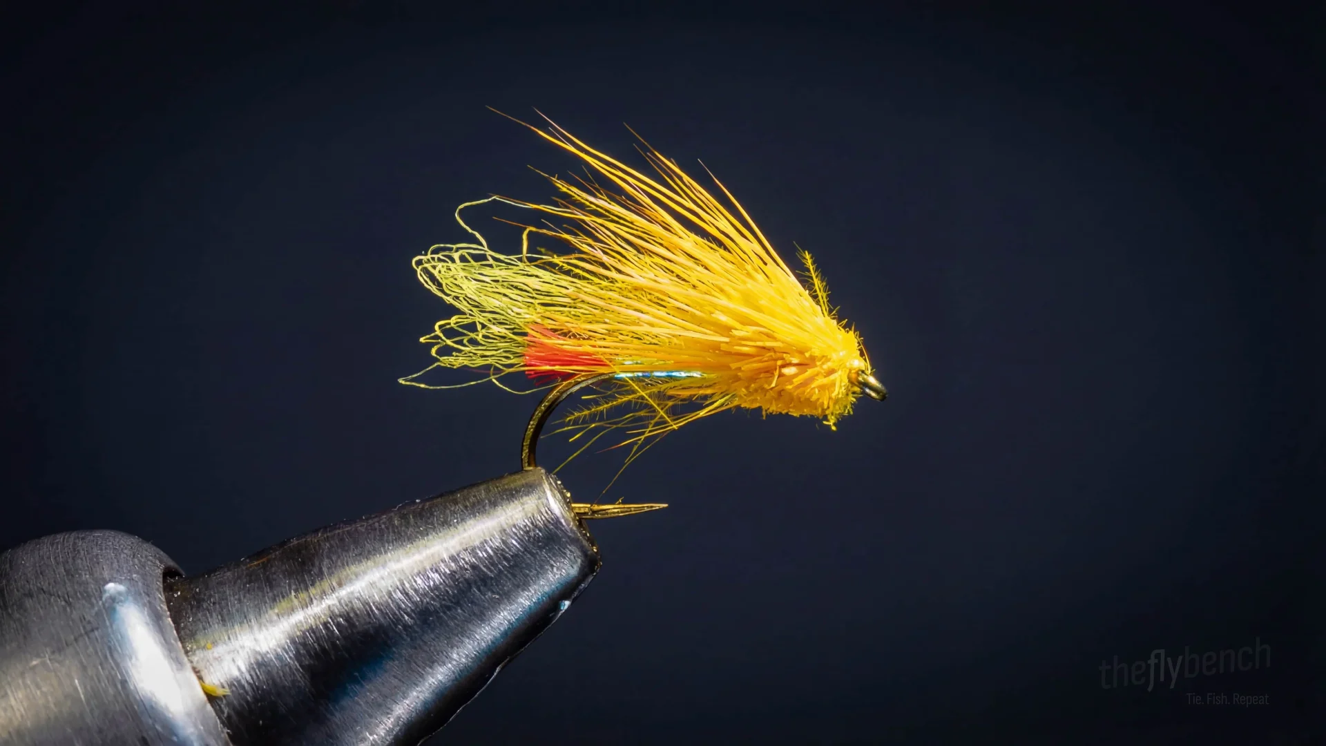 Drunken Suzy fly pattern - imitates Yellow Sally Stoneflies tied for Trout