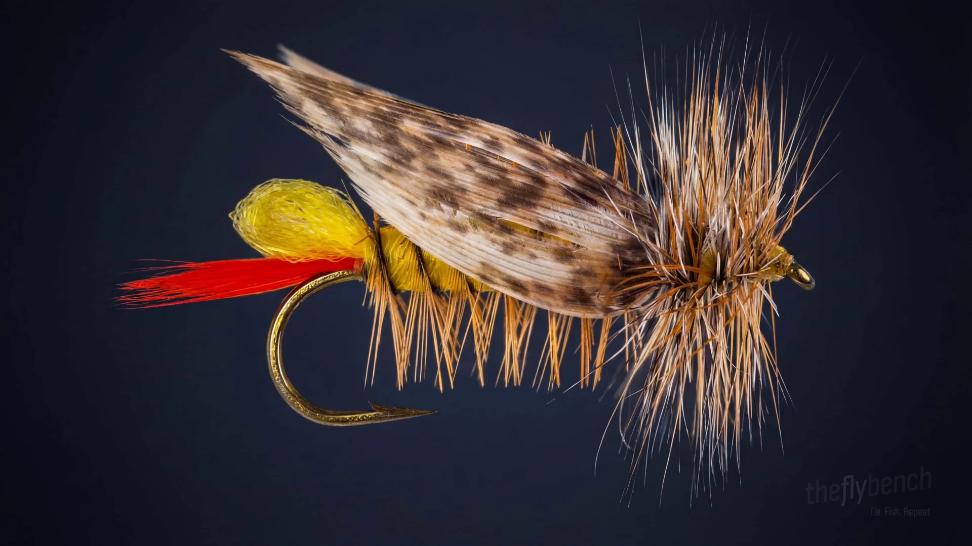 Joe's Hopper fly pattern - imitates Grasshoppers tied for Trout