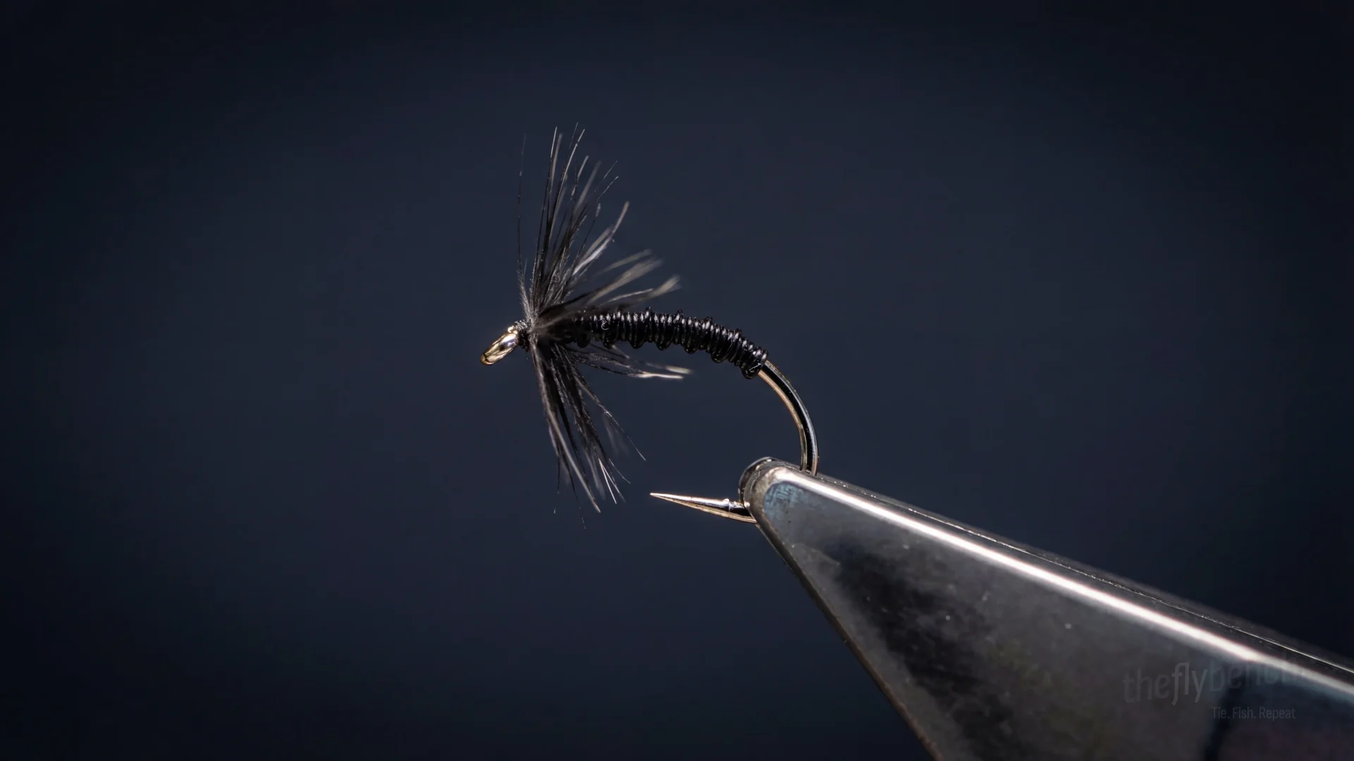 Midnight Stalker fly pattern - imitates Mayflies, Caddis tied for Trout