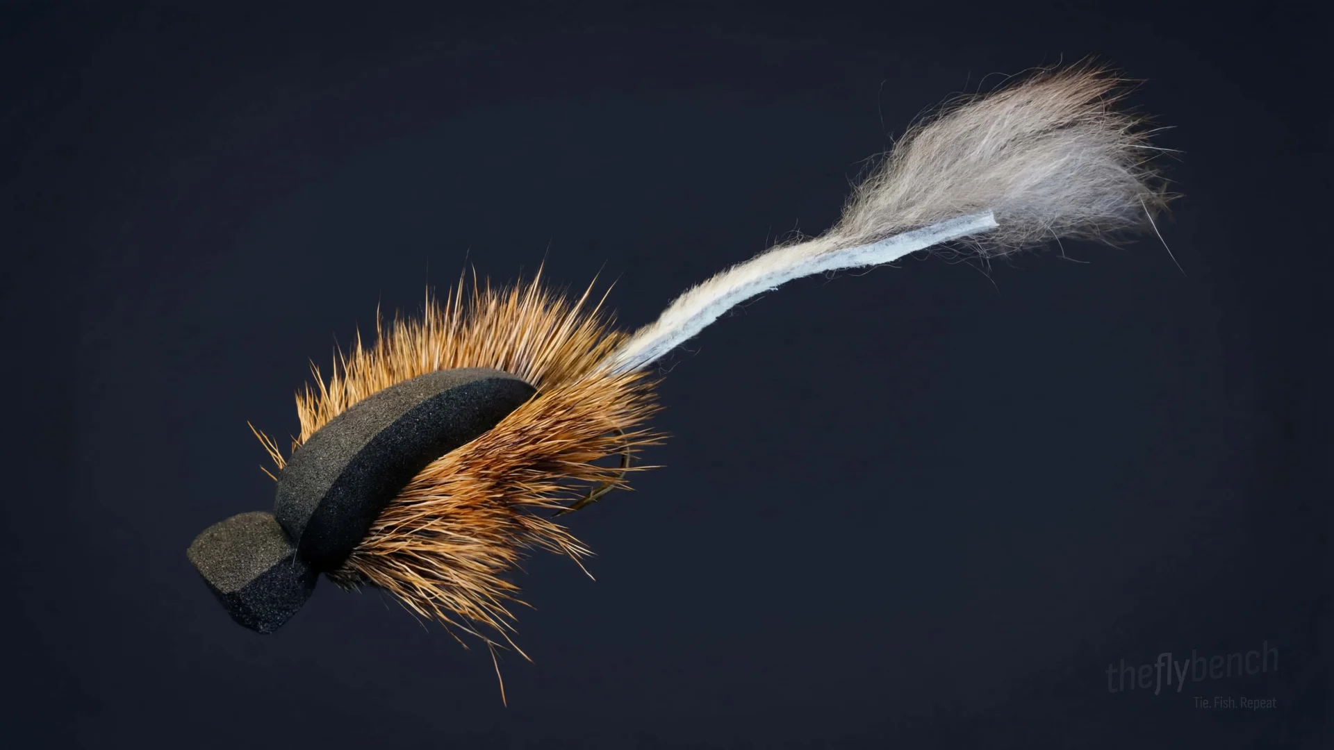 Morrish Mouse fly pattern - imitates Mice tied for Trout, Bass