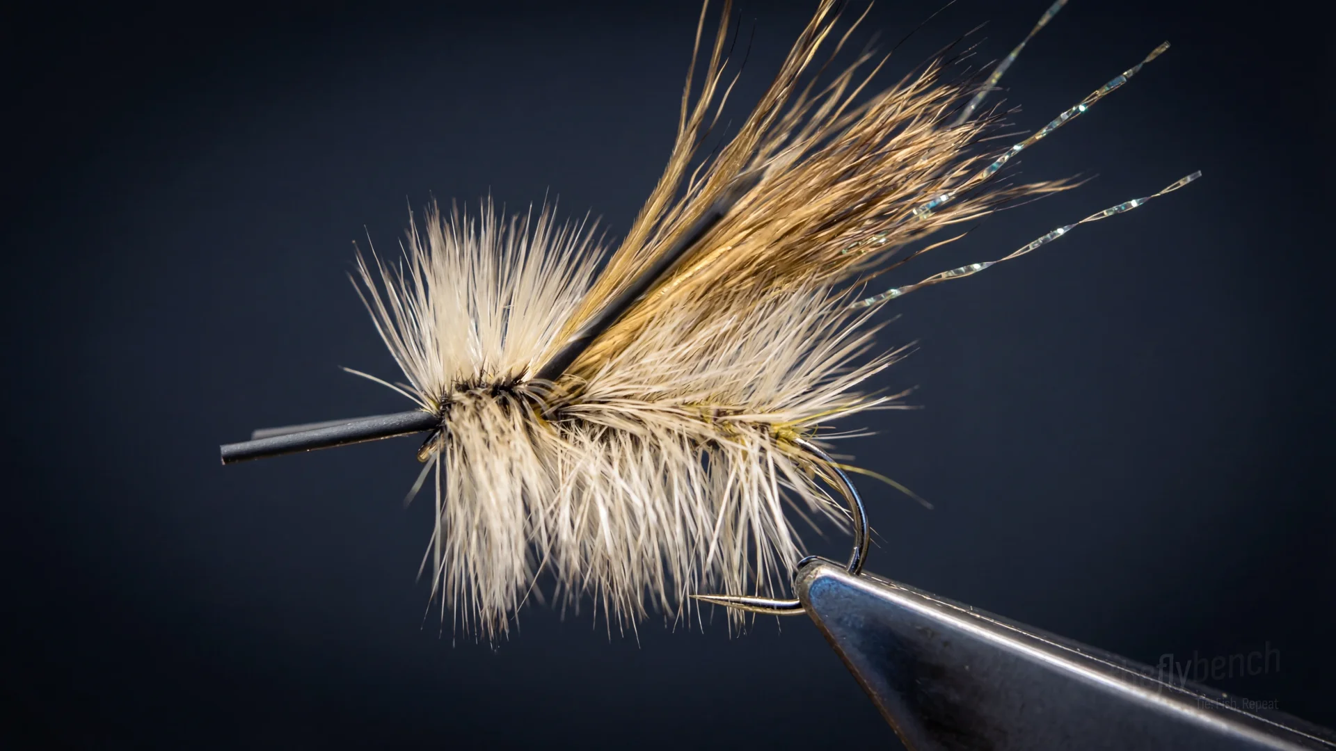 MSA Hopper fly pattern - imitates Grasshoppers tied for Trout