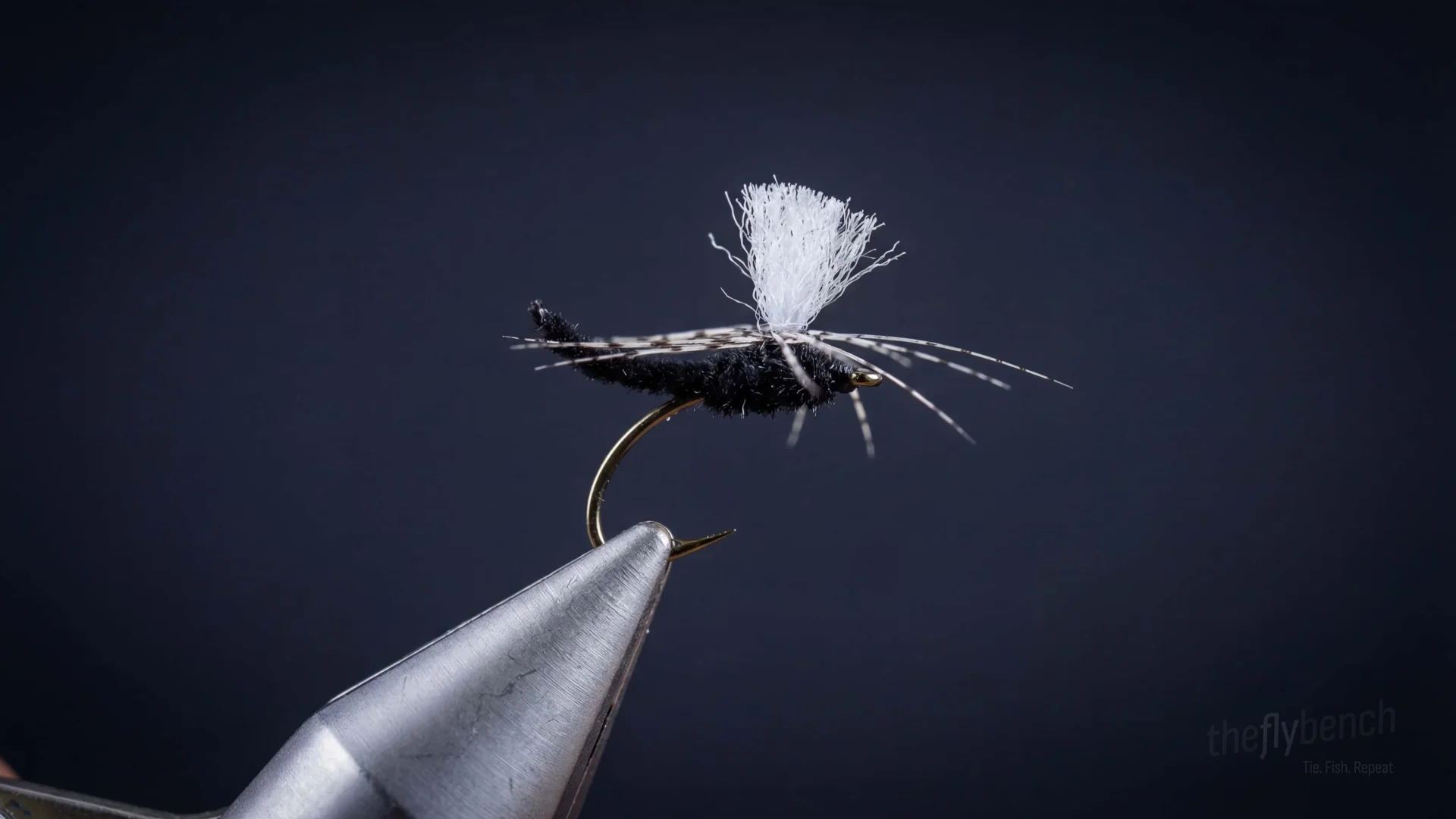 Palomino Partridge Parachute fly pattern - imitates Midges tied for Trout