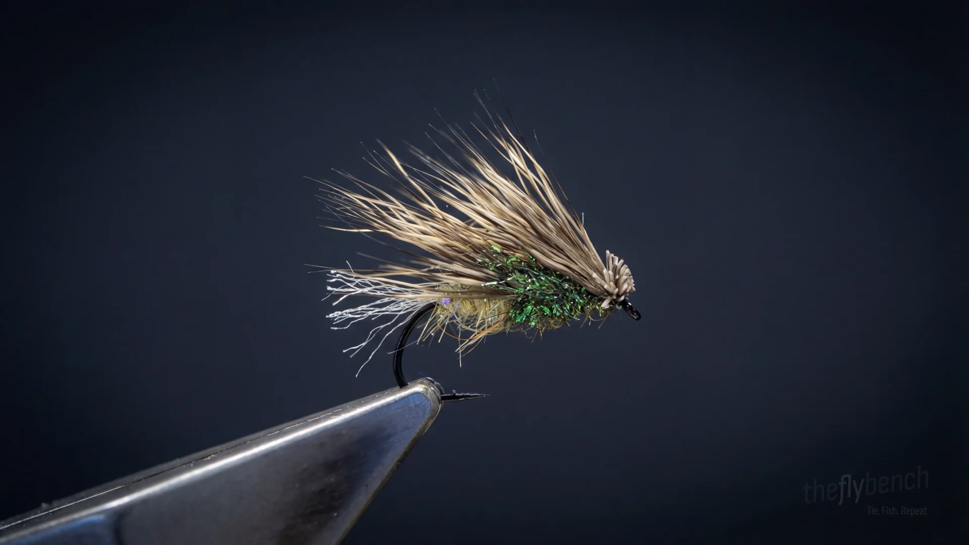 Sparkle Half-hog fly pattern - imitates Mayflies, Caddis tied for Trout