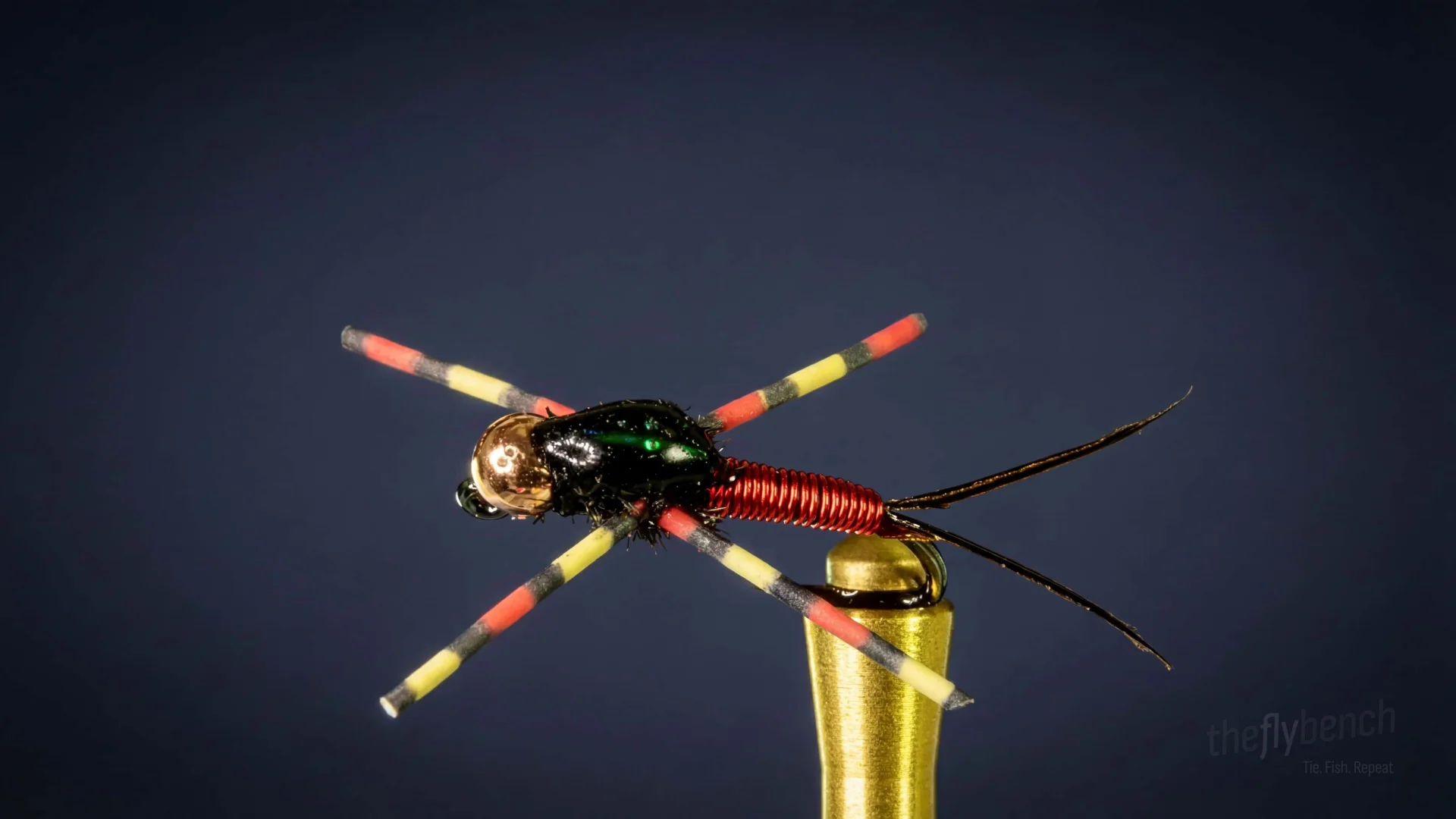 Leggy Euro Copper John fly pattern - imitates Stoneflies tied for Trout, Steelhead