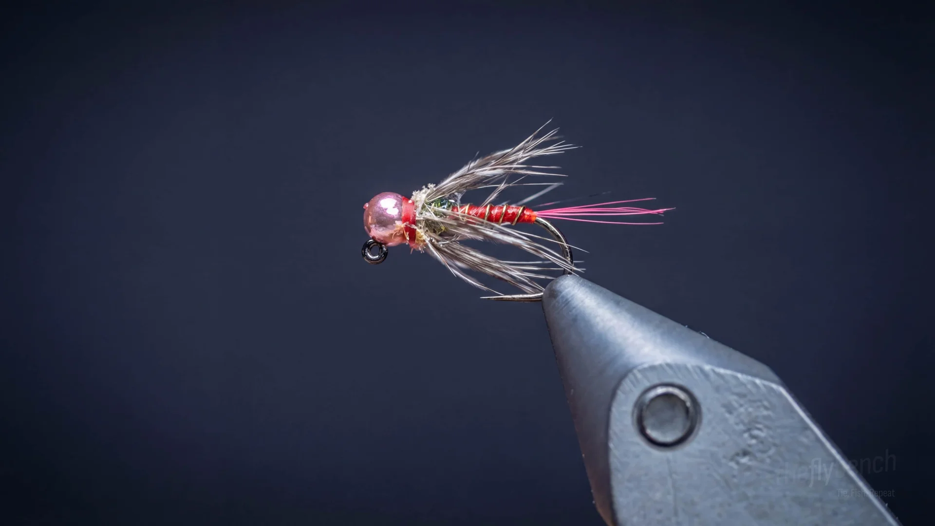 The Pinky Blinder fly pattern - imitates Attractor, Midge Pupae tied for Trout