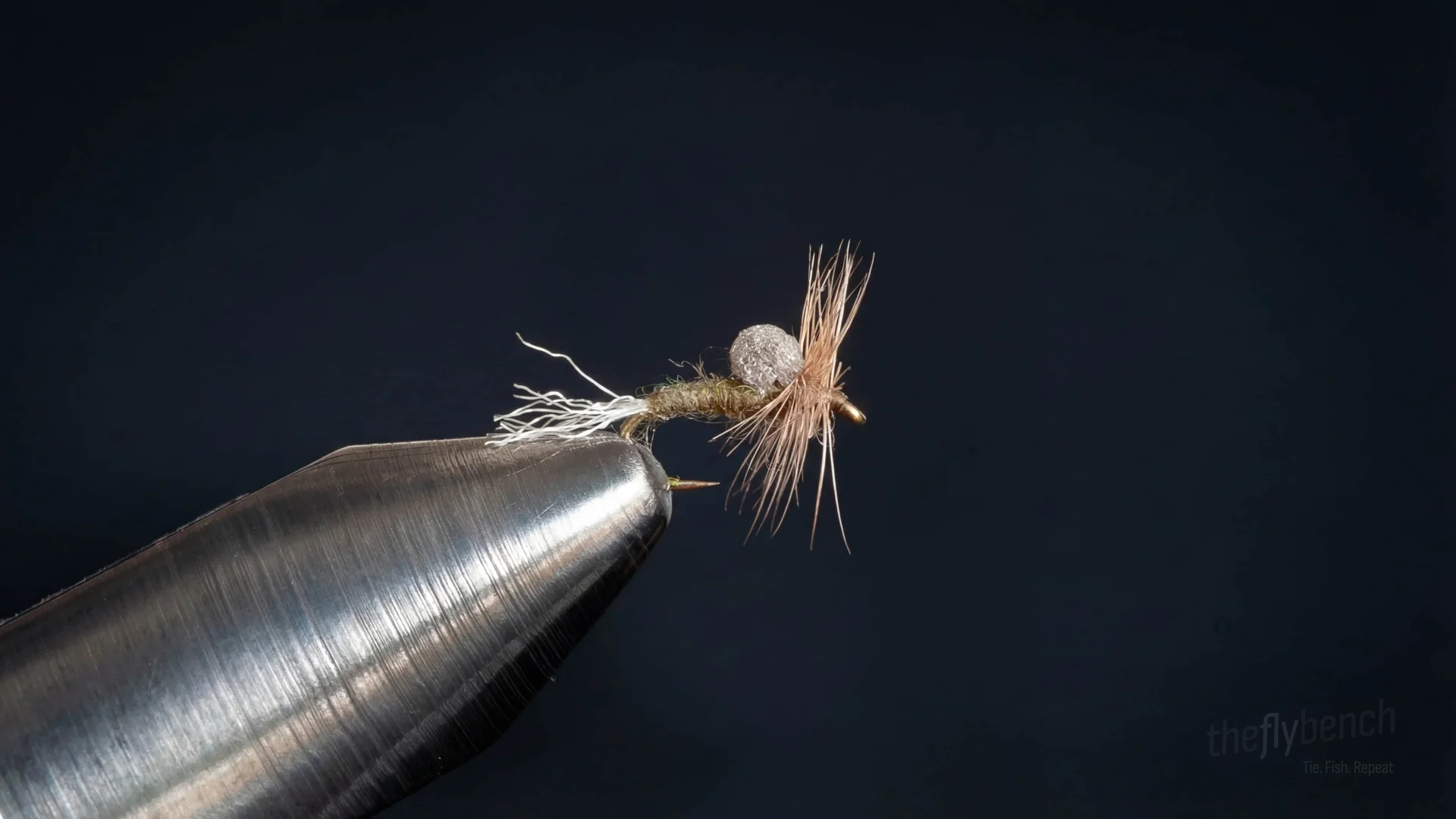 Baetis Foam Emerger fly pattern - imitates Blue-Winged Olive tied for Trout