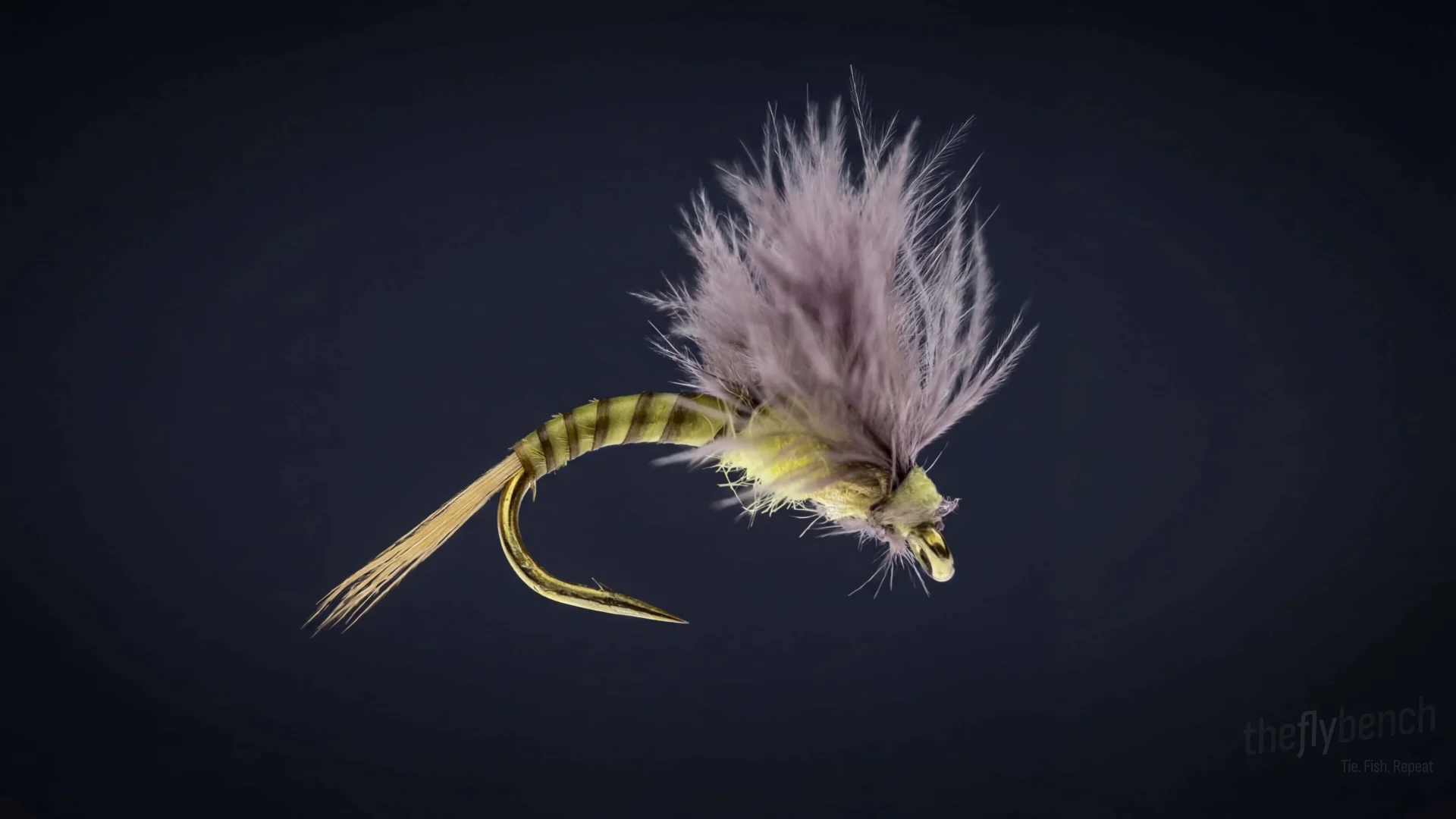 Batwing Emerger fly pattern - imitates Mayflies tied for Trout