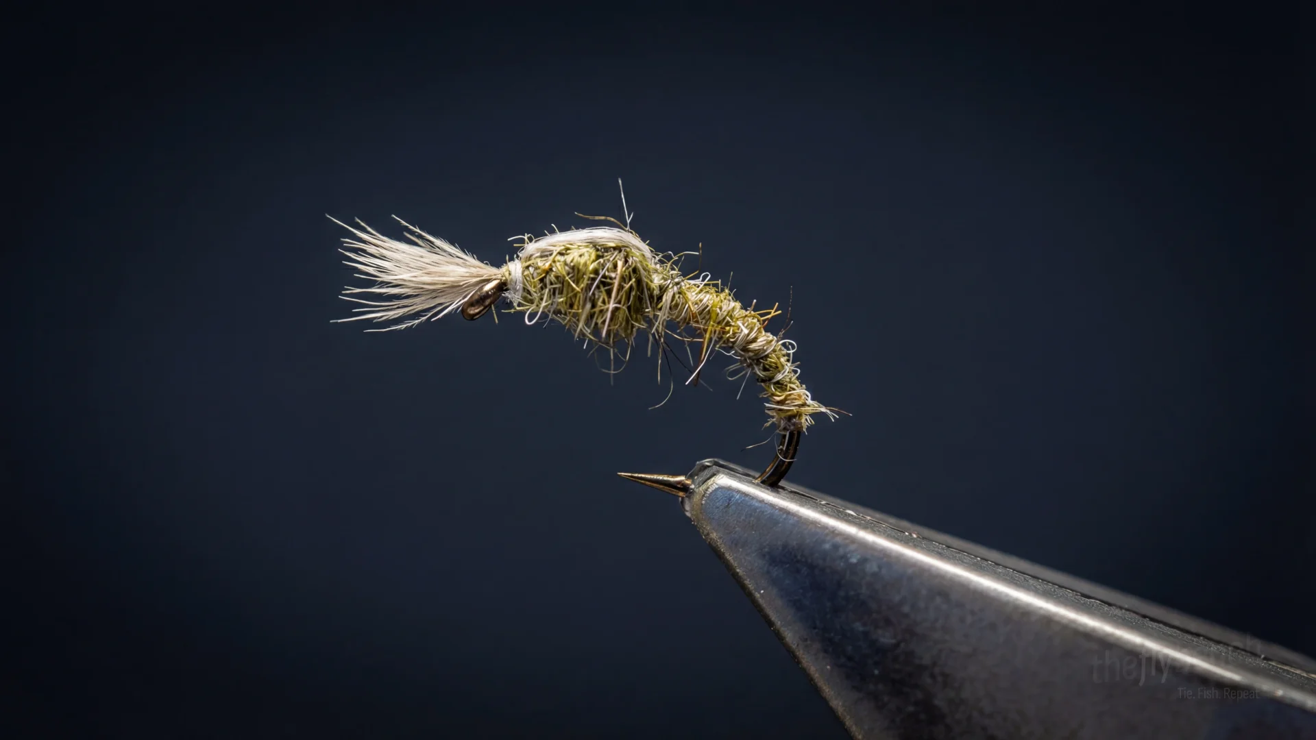 Grey Boy Buzzer (Wyatt) fly pattern - imitates Midges tied for Trout