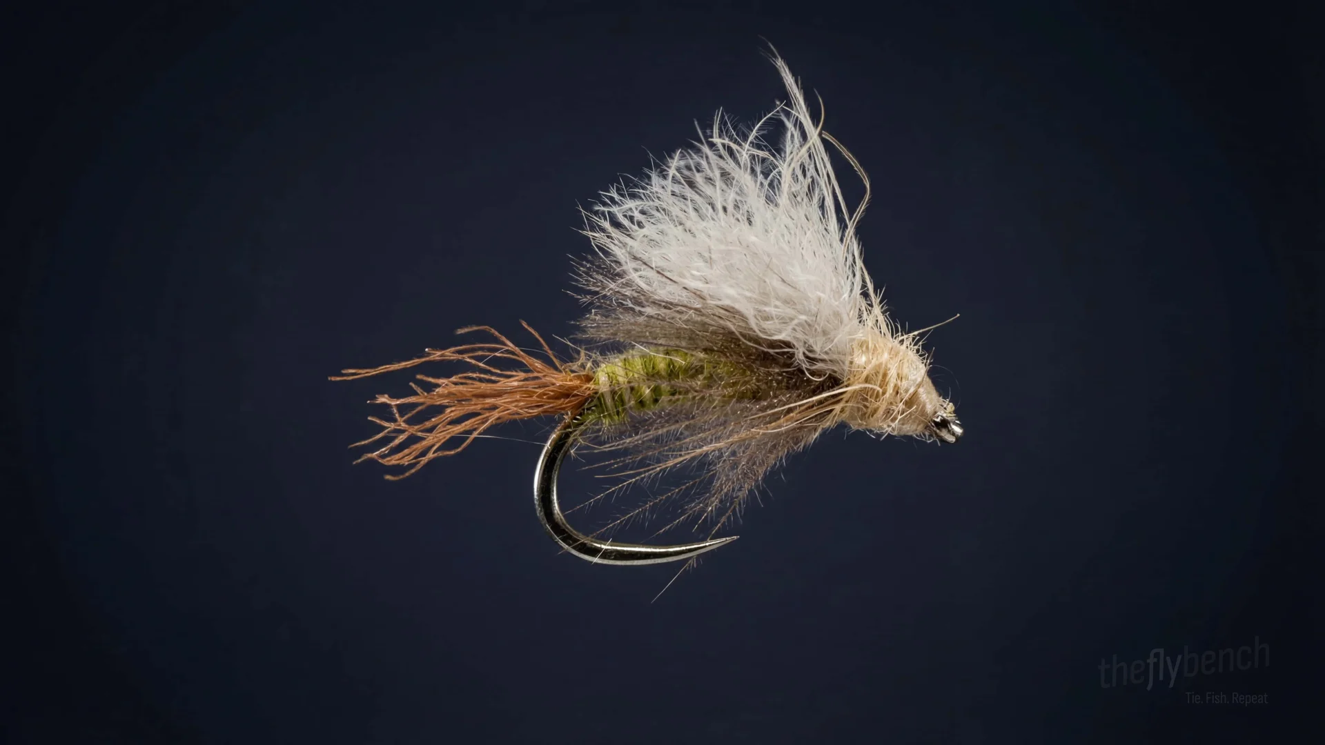 Rosenbaur's Rabbit Foot Emerger fly pattern - imitates Mayflies tied for Trout