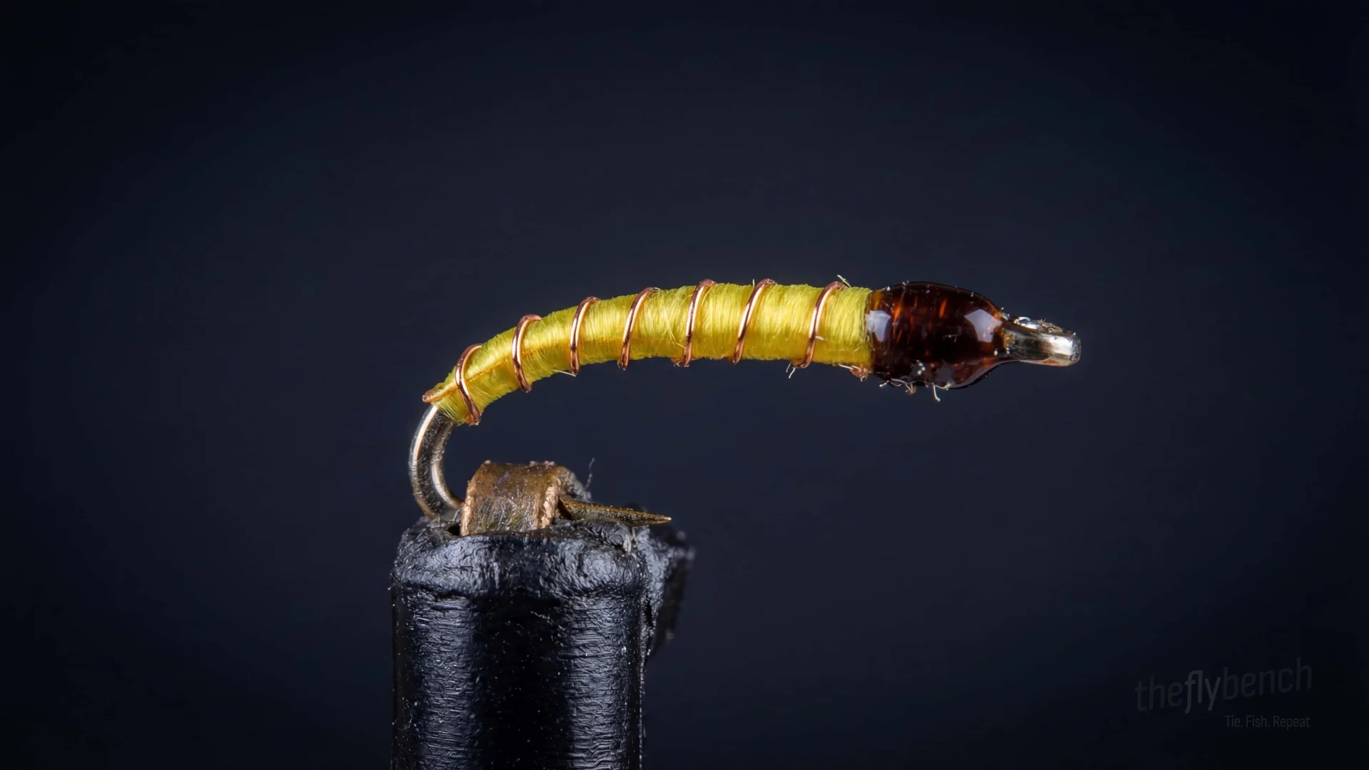 Simple Midge Larva fly pattern - imitates Midges tied for Trout, Grayling