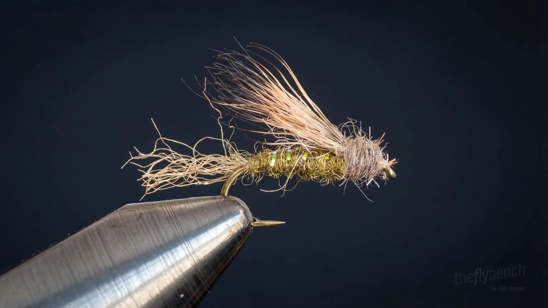 X2 Caddis fly pattern - imitates Caddis Pupae tied for Trout
