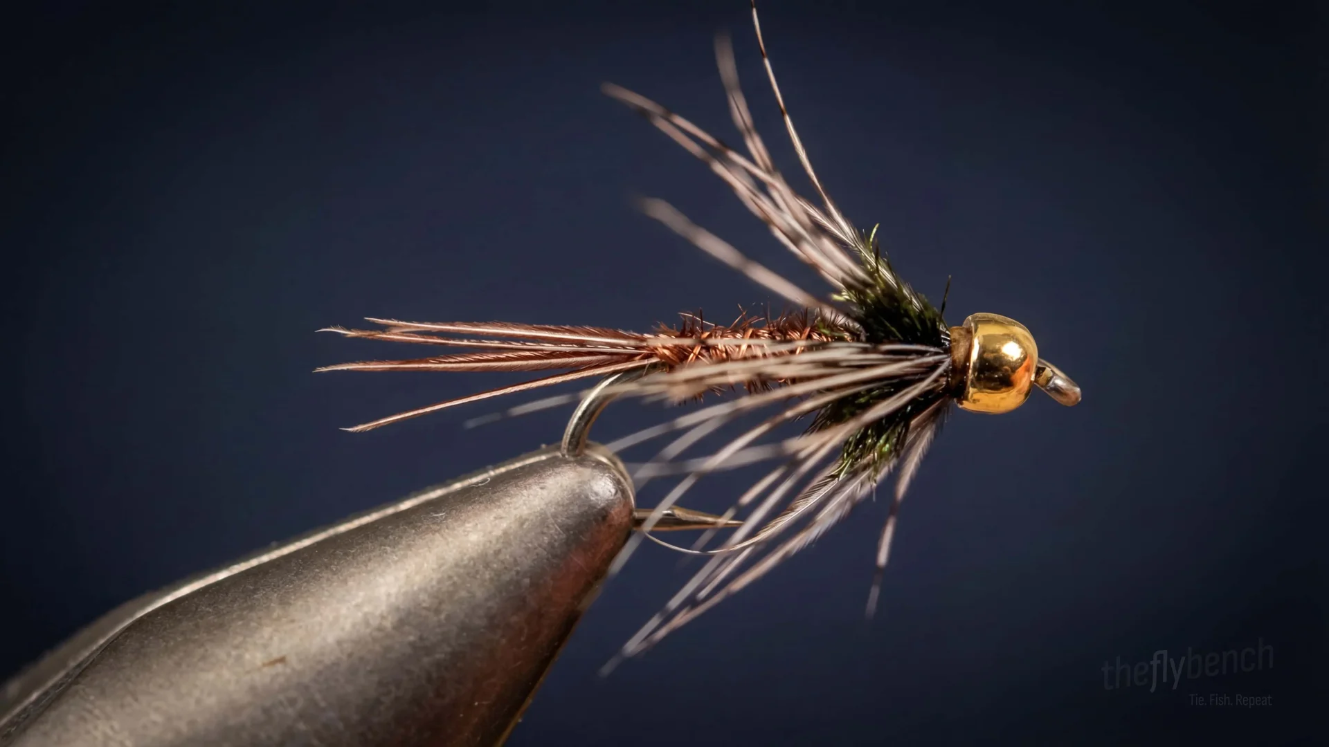 Bead-head Soft Hackle Pheasant Tail fly pattern - imitates Mayflies, Stoneflies tied for Trout