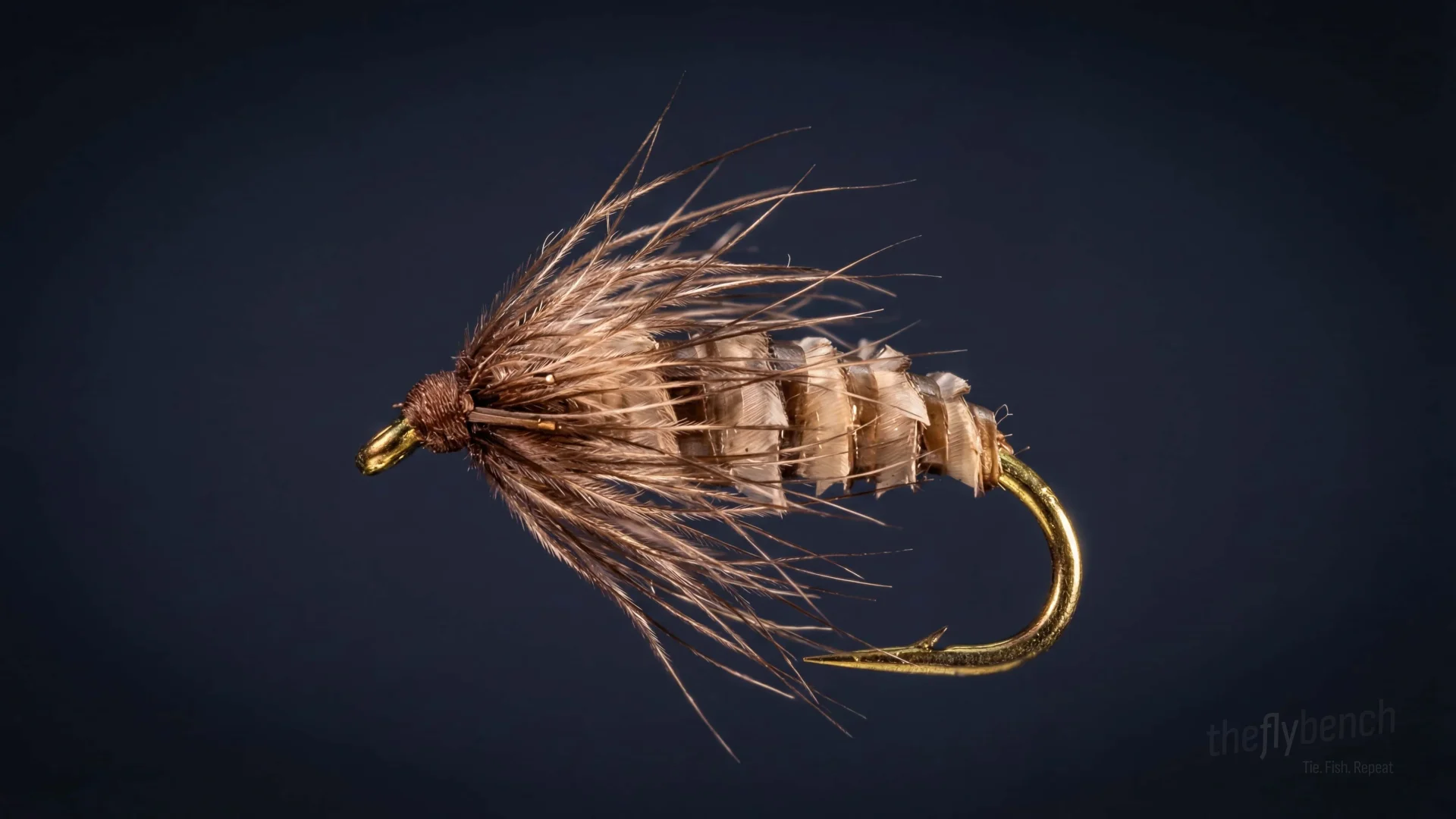 Breadcrust fly pattern - imitates Caddis Larvae, Scuds, Sowbugs tied for Trout