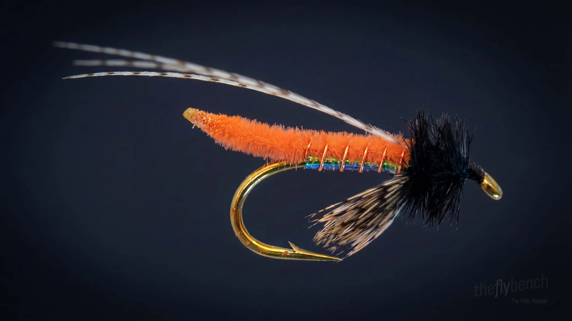 Caddis Poopah fly pattern - imitates Caddis tied for Trout