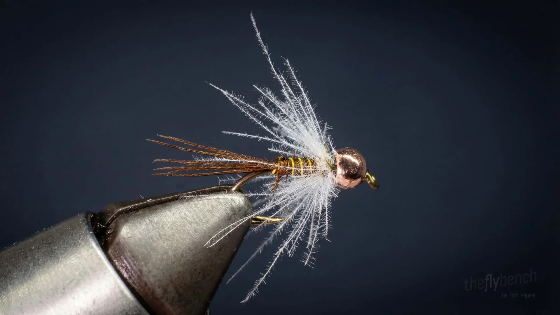 CDC Pheasant Tail fly pattern - imitates Mayfly Nymphs tied for Trout