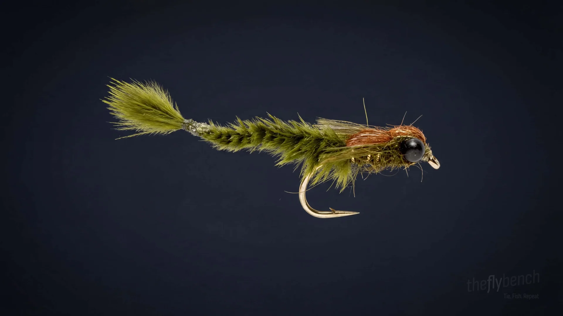 Damsel Fly fly pattern - imitates Damselfly Nymphs tied for Trout, Bass