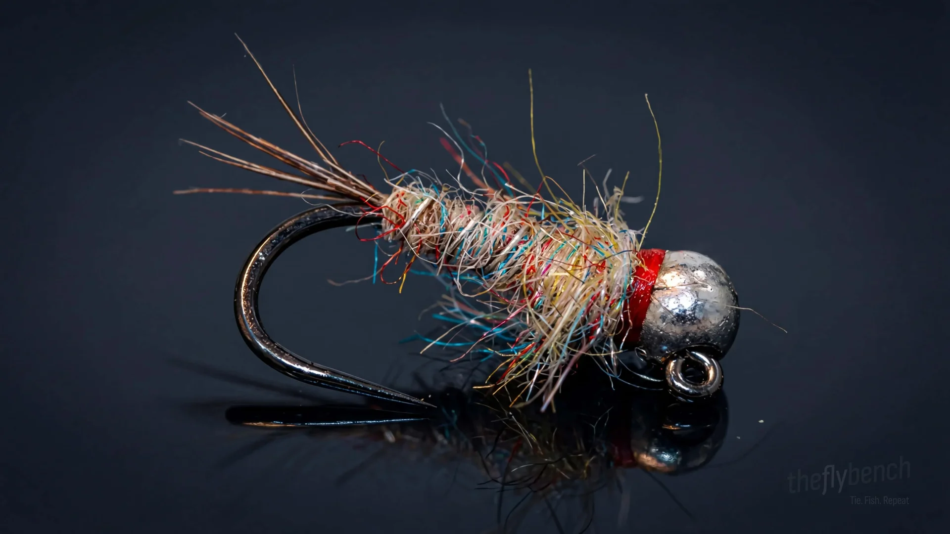 Egan's Tungsten Surveyor fly pattern - imitates Mayfly Nymphs tied for Trout