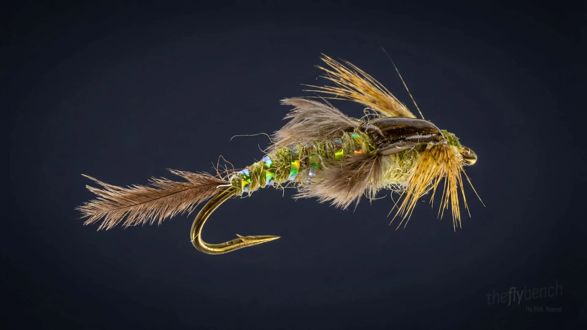 Poxyback Callibaetis fly pattern - imitates Mayflies tied for Trout