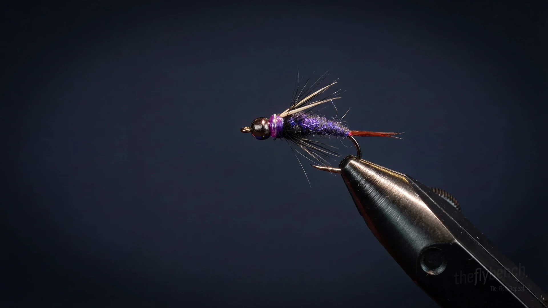Purple Prince fly pattern - imitates Nymphs tied for Trout