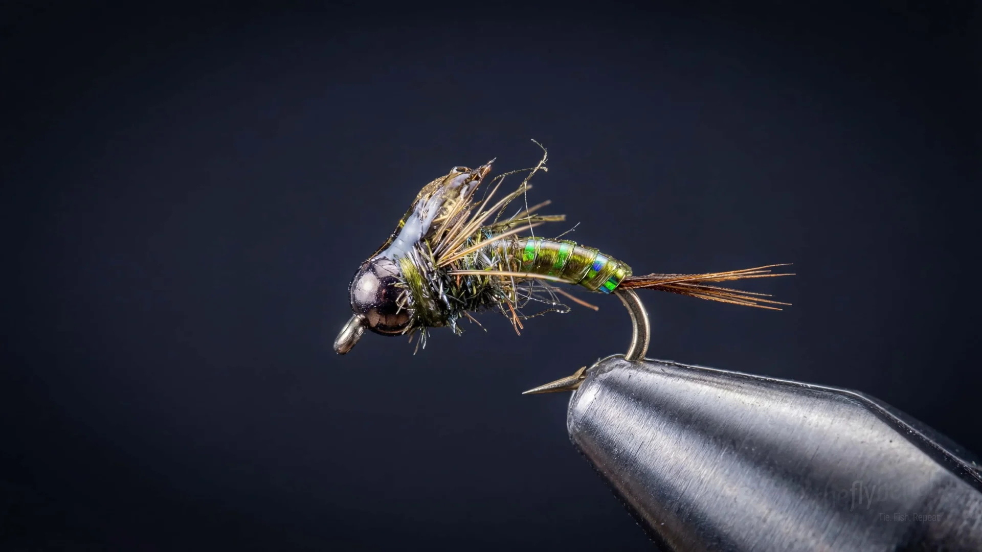 Sloan's Mighty Mite Baetis fly pattern - imitates Baetis tied for Trout