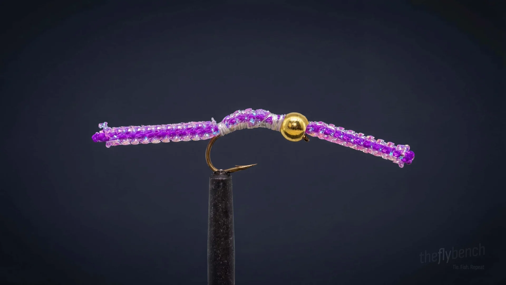 Sparkle Worm fly pattern - imitates Aquatic Worms tied for Trout