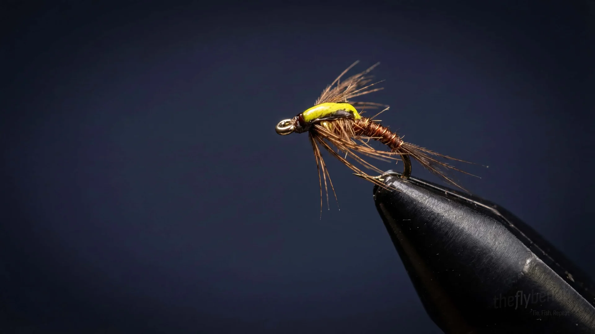 The Crack-Back Aero PMD fly pattern - imitates Pale Morning Dun tied for Trout
