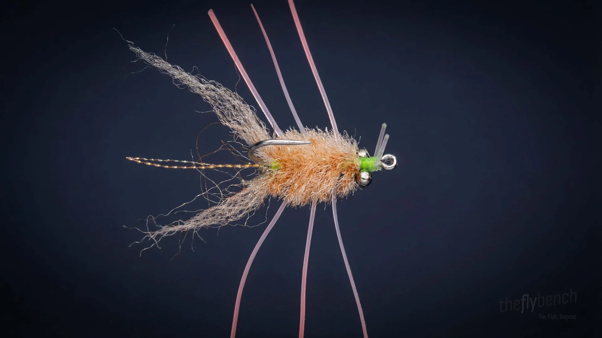 EP Turneffe Micro Crab fly pattern - imitates Small Crabs tied for Permit, Bonefish