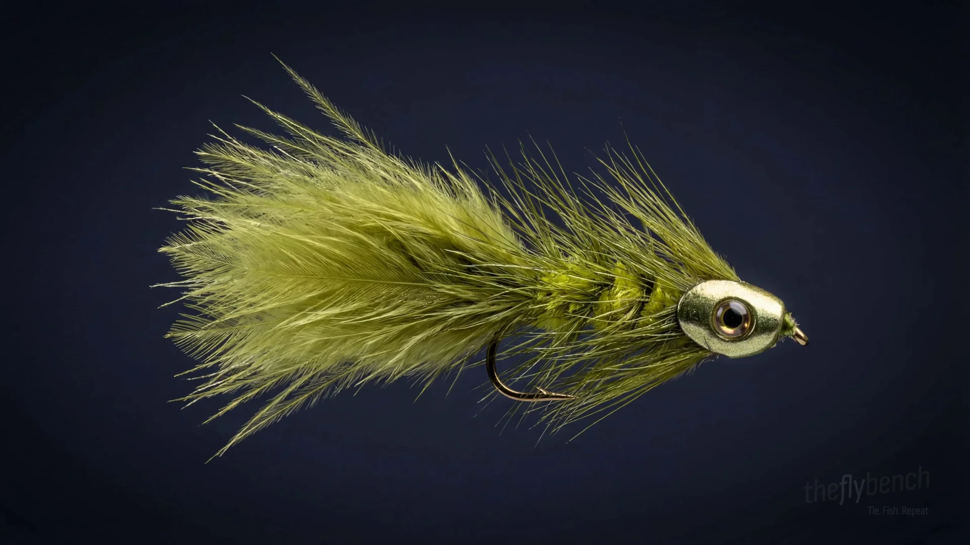 Fish Skull Super Bugger fly pattern - imitates Baitfish, Crayfish tied for Trout, Bass