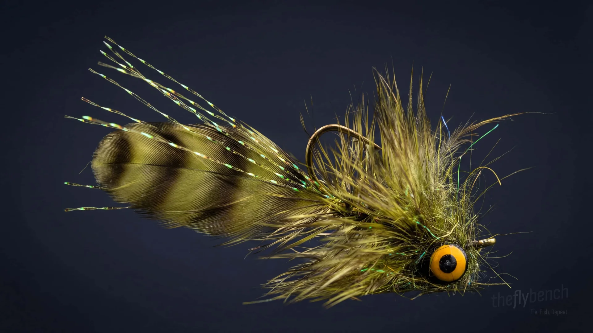 Nearnuff Sculpin fly pattern - imitates Sculpins tied for Trout, Bass