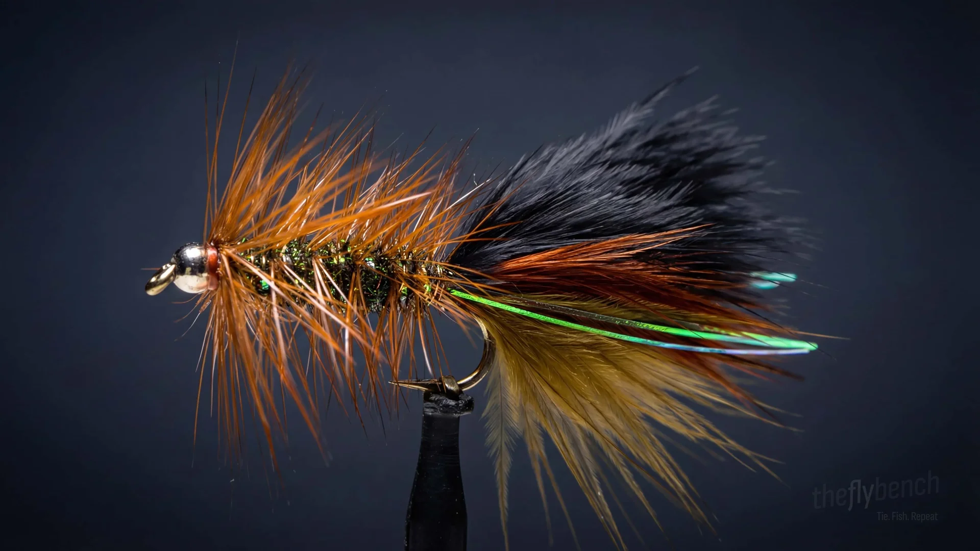 Thin Mint fly pattern - imitates Baitfish, Leeches tied for Trout, Bass